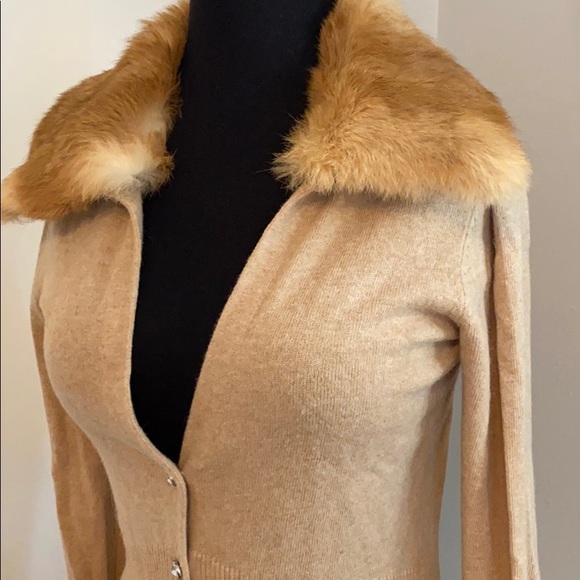 Marciano Fur Collar Cardigan - Picture 2 of 5
